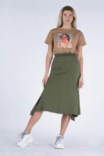 Skirt - تنورة صنوبر مطاطية بخصر نسائي 100326231 - Turkey