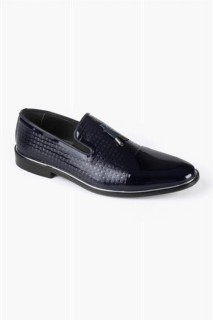 Classical - حذاء نيوليت كلاسيك برباط من الجلد اللامع باللون الأزرق الداكن للرجال 100350514 - Turkey