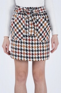 Skirt - Women's Belted Skirt 100326299 - Turkey