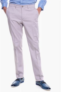 pants - Men's Gray Frida Dynamic Fit Casual Side Pocket Cotton Linen Trousers 100351235 - Turkey