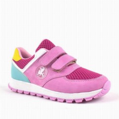 Girls -  حذاء رياضي تشريحي للبنات باللون الوردي من الفيلكرو جلد طبيعي 100278821 - Turkey