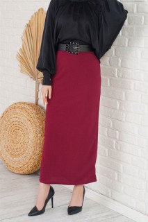 Skirt - Women's Waist Elastic Lycra Pencil Skirt 100342672 - Turkey