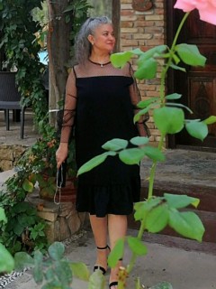 Short evening dress - Robe De Soirée Détaillée En Tulle À Pois Grande Taille Noir 100276298 - Turkey