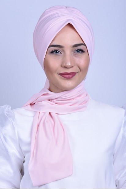 Woman Bonnet & Turban - Shirred Tie Bone Salmon 100285564 - Turkey