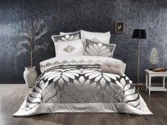 Bedding - Dowry Land Dila 7 Piece Bed Linen Pique Set Beige 100332003 - Turkey