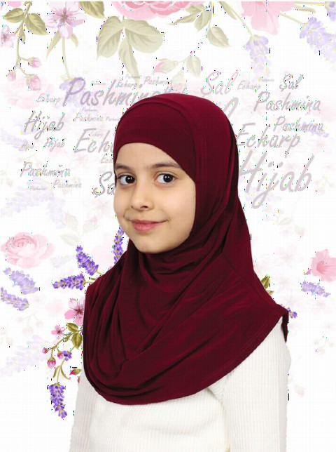 Girls Hijab - احمر - كود: 78-16 - Turkey