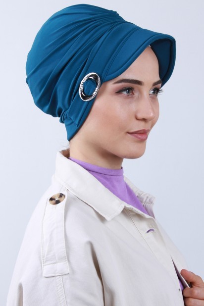 Hat-Cap Style - قبعة بإبزيم أزرق بترولي - Turkey