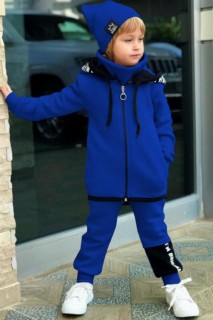 Tracksuit Set - Boys Bereli Original Cool Blue Tracksuit Suit 100328742 - Turkey