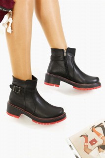 Moon Black Leather Boots 100343141