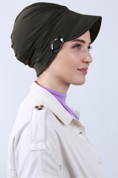 Hat-Cap Style - Buckled Hat Bonnet Khaki - Turkey