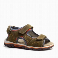 Sandals & Slippers - Genuine Leather Velcro Boys Sandals 100278798 - Turkey