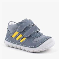 Baby Boy Shoes - Genuine Leather Grey First Step Unisex Baby Shoes 100316955 - Turkey