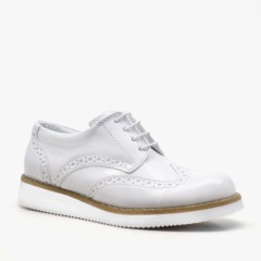 Classical - Hidra Classic Chaussures plates en cuir blanc pour garçon 100278519 - Turkey