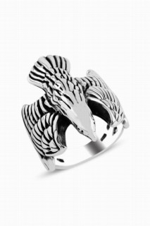 Animal Rings - Eagle Model Silver Ring 100346814 - Turkey