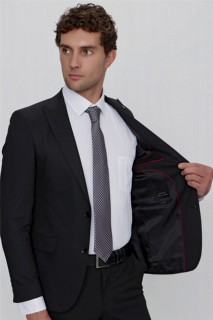 Men's Black Martin Slim Fit Slim Fit 6 Drop Jacquard Suit 100350984