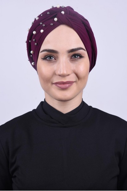 Woman Bonnet & Turban - آلو مرواریدی دولاما - Turkey