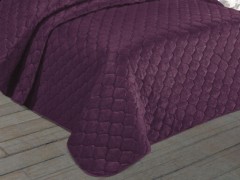 Lisbon Quilted Double Bedspread Purple 100330332