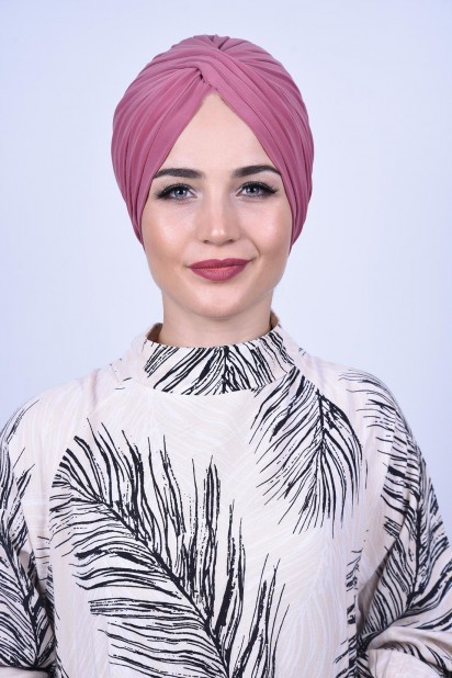 Woman Bonnet & Turban - Vera Outer Bonnet Dried Rose 100285683 - Turkey