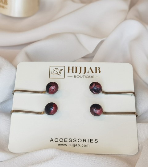 Hijab Accessories - 4 pcs Muslim Hijab Clip Scarf 100298850 - Turkey
