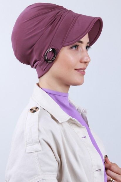 Woman Bonnet & Turban - Bonnet à Boucle Rose Foncé Séché - Turkey