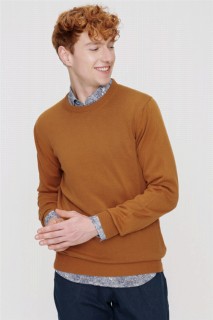 Zero Collar Knitwear - Herren Taba Dynamic Fit Basic Strickpullover mit Rundhalsausschnitt 100345100 - Turkey