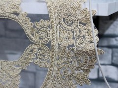 Suman Kordone Luxury Velvet Embroidered 5 Piece Living Room Set Black Gold 100331618