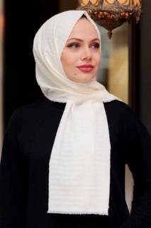 Other Shawls - Châle Hijab Crème 100339356 - Turkey