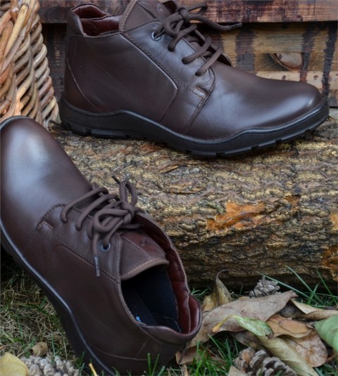 Woman Shoes & Bags - COMFOREVO BOOTS - BROWN - MEN'S BOOTS,Leather Shoes 100325157 - Turkey