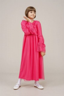 Young Girl Sleeves Pleated All-Down Dress 100352552