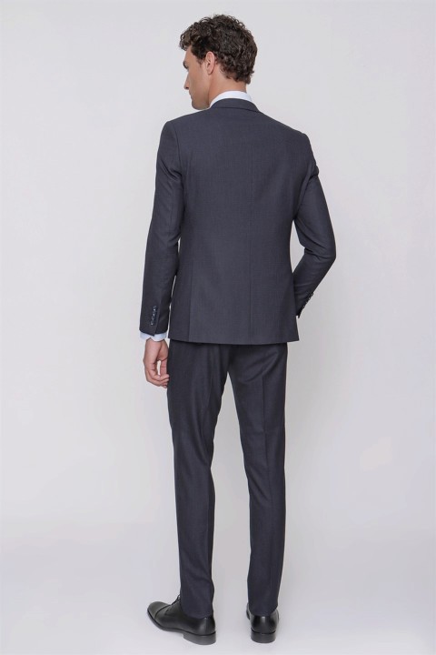 Men's Navy Blue Design Color Slim Fit Slim Fit Slim Fit Vest Patterned 6 Drop Suit 100350808