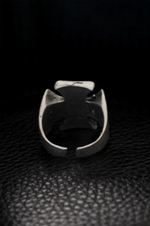 Adjustable Biker Skull Model Men's Ring 100319553