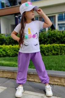 Girl Boy Hat Unicorn Lilac Tracksuit Suit 100326826