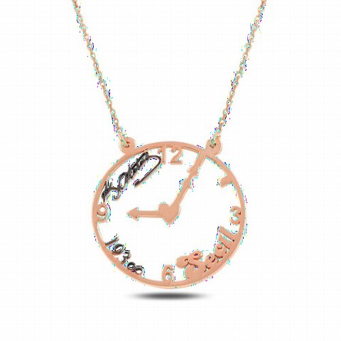Necklace - Personalized Atam Silver Women's Necklace Rose 100347475 - Turkey