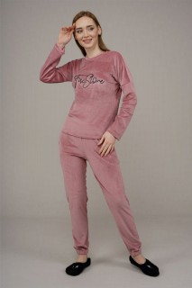 Pajamas - Women's Velvet Pajamas Set 100325835 - Turkey