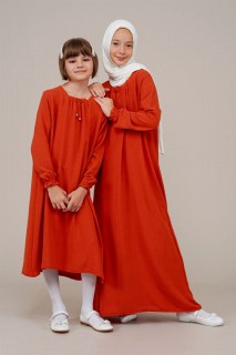Daily Dress - Young Girl Collar Ruffle Detailed Dress 100352517 - Turkey