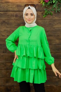 Clothes - Green Hijab Tunic 100341632 - Turkey