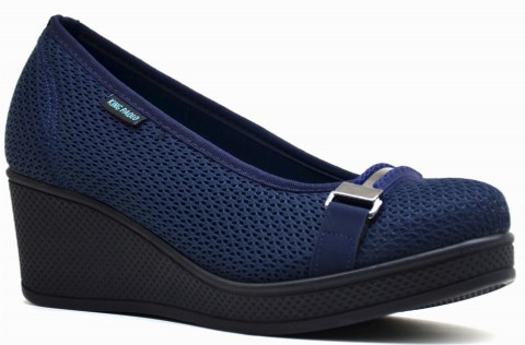 Sneakers & Sports - GOVA BUCKLE - NAVY BLUE - WOMEN'S SHOES,Textile Sneakers 100352505 - Turkey
