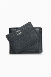 Black Genuine Leather Men's Wallet With Hidden Card Slot 100345359