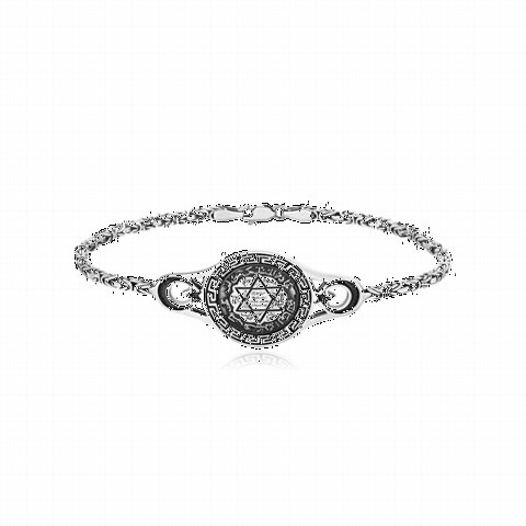 Tumbled Solomon Embroidered King Silver Bracelet 100349418