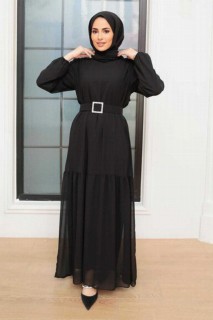 Clothes - Black Hijab Dress 100339314 - Turkey