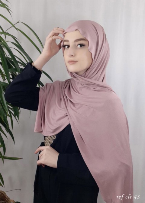 Woman Bonnet & Hijab - Jersey Premium - صورتی پودری - Turkey