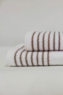 Elegant Double Cotton Bath Towel Set Cream Brown 100329554
