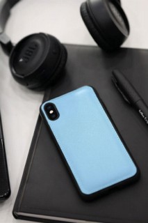 iPhone Case - Coque pour iPhone X / XS en cuir Saffiano turquoise 100346004 - Turkey