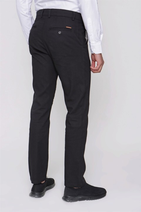 Men's Black Carnival Dynamic Fit Relaxed Fit Linen Trousers 100350873