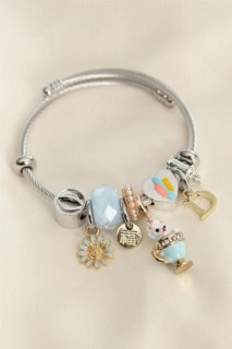 Bracelet - Pearl Daisy Detail Charm Bracelet 100320361 - Turkey