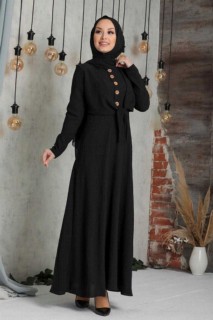 Clothes - Black Hijab Dress 100335936 - Turkey