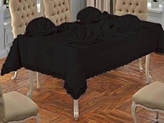 Rectangle Table Cover - Suna rechteckig bedruckte Tischdecke Creme Cappucino 100330016 - Turkey