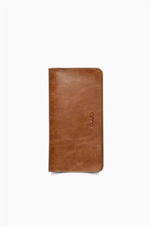 Leather Men/Women Portfolio Wallet with Phone Entry - Tiguan Taba 100345761