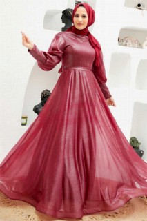 Evening & Party Dresses - فستان سهرة حجاب أحمر كلاريت 100339828 - Turkey