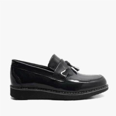 Rakerplus Black Patent Leather School Shoes Loafer for Boys 100278804